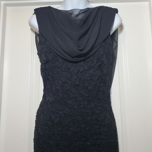 VINTAGE Molly Malloy black draped cocktail dress